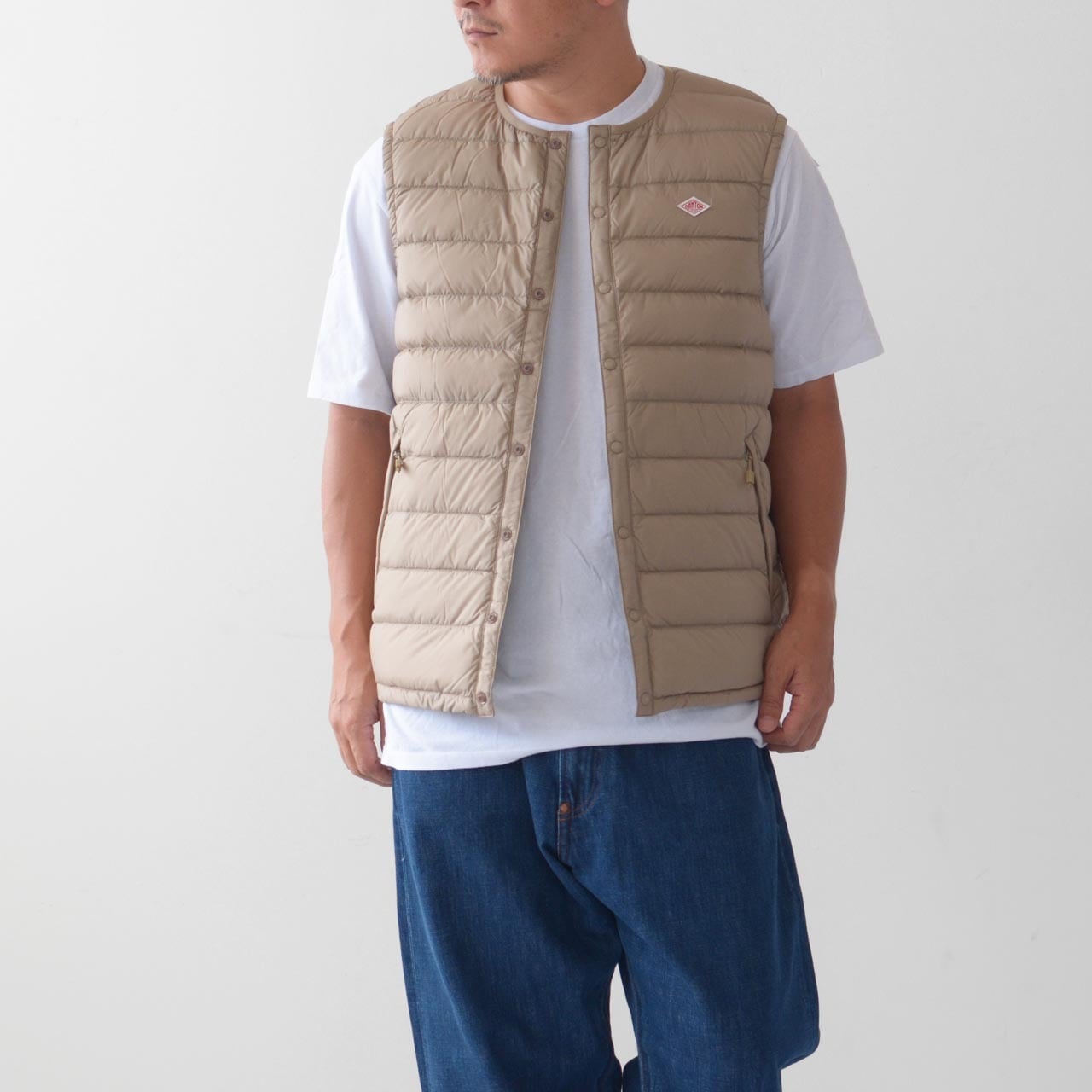 DANTON [ダントン] M NYLON TAFFETA INNER DOWN CREWNECK VEST [DT