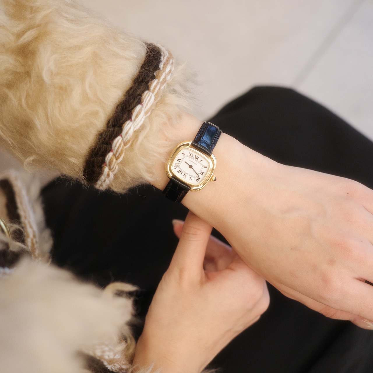 カルティエ ゴンドーロ スクエア SM Paris文字盤