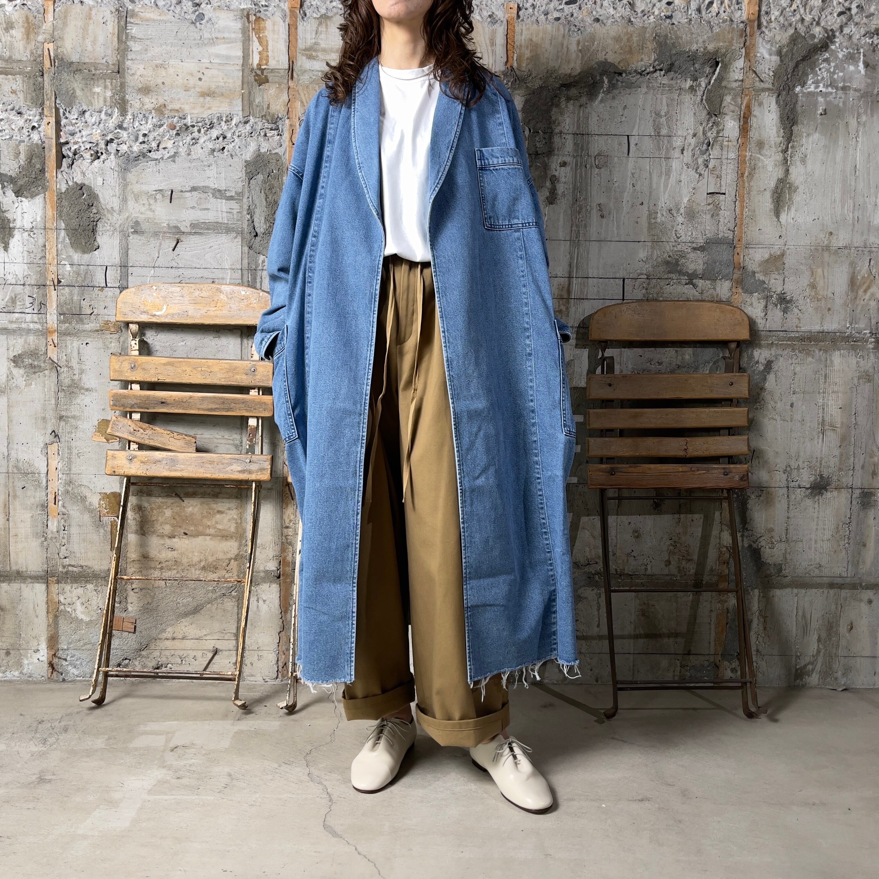 HYKE【ハイク】DENIM MEDICAL COAT (17423/USED WASH(BLUE)) | glamour online  powered by BASE