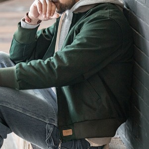 Retro Canvas Ribbed Hem Cuffs Jacket / レトロ キャンバス リブ ヘム カフ ジャケット