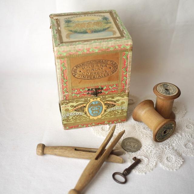 葉巻木箱 シガーボックス カルトナージュ ドイツ