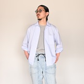 INTÉRIM(インテリム)  200/2 SUPIMA GRAPH CHECK 60s OPEN COLLAR SHIRT style