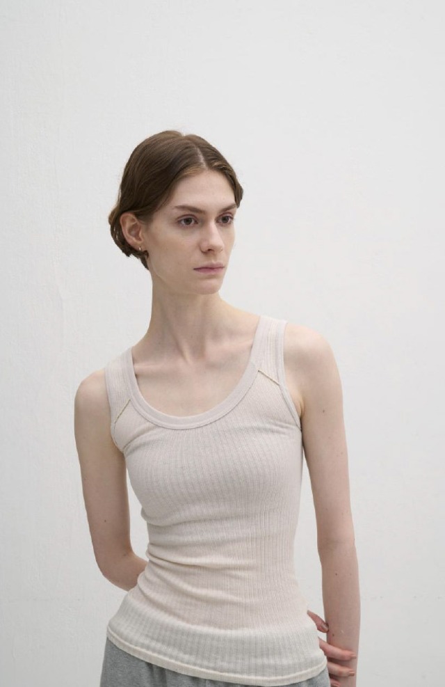 606. WYTE/ワイト Σ / Silk-Blend Seamless Rib Tank』 12-40610
