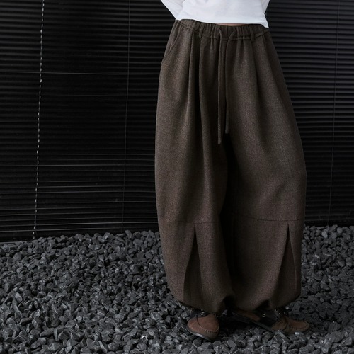 デザインタックワイドレッグパンツ ・23749