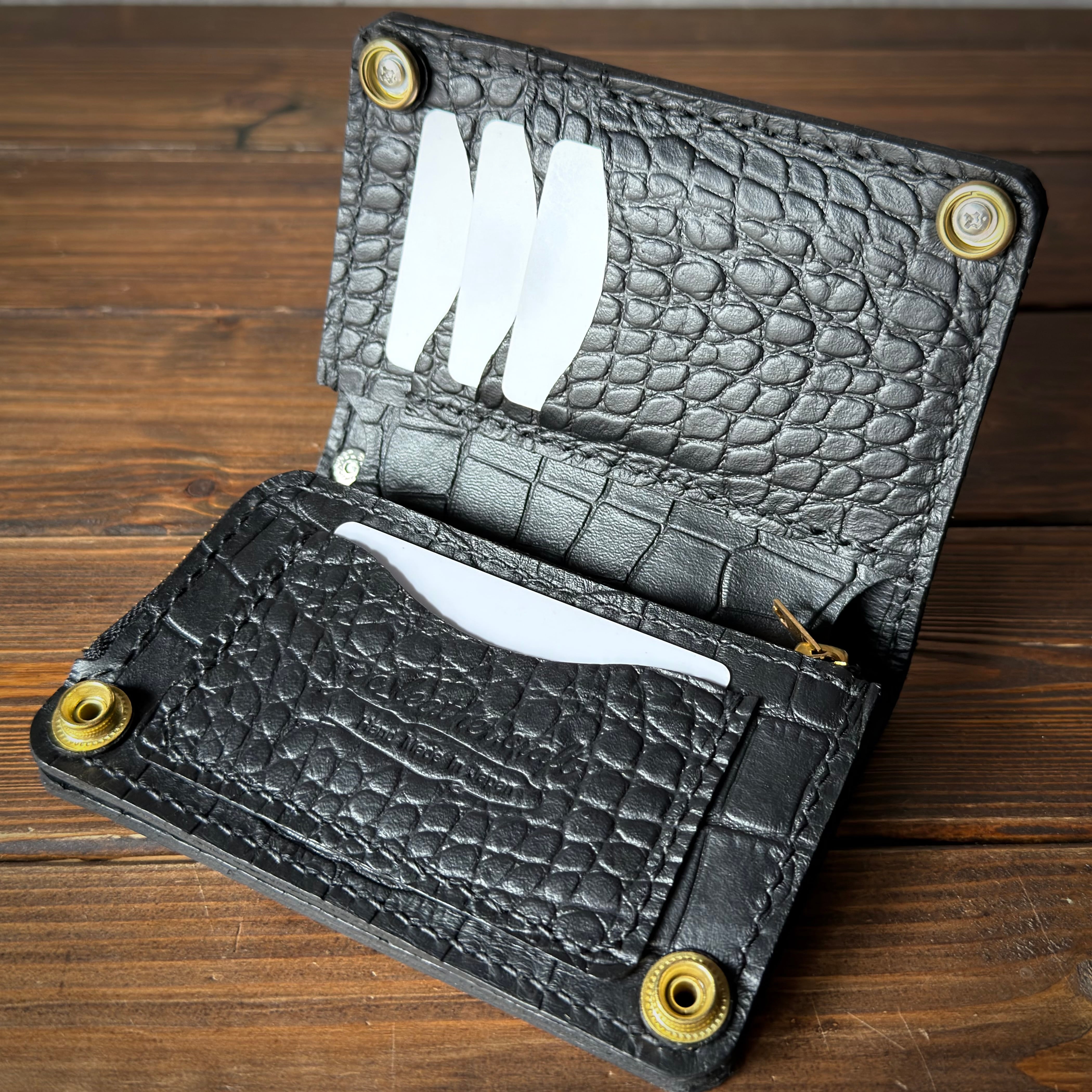 カスタムオーダー Trucker Wallet-09Ⅱ クロコ型押しレザー