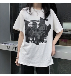 【MumuIns 】　夏新作ファションストリートTシャツ　 A0266