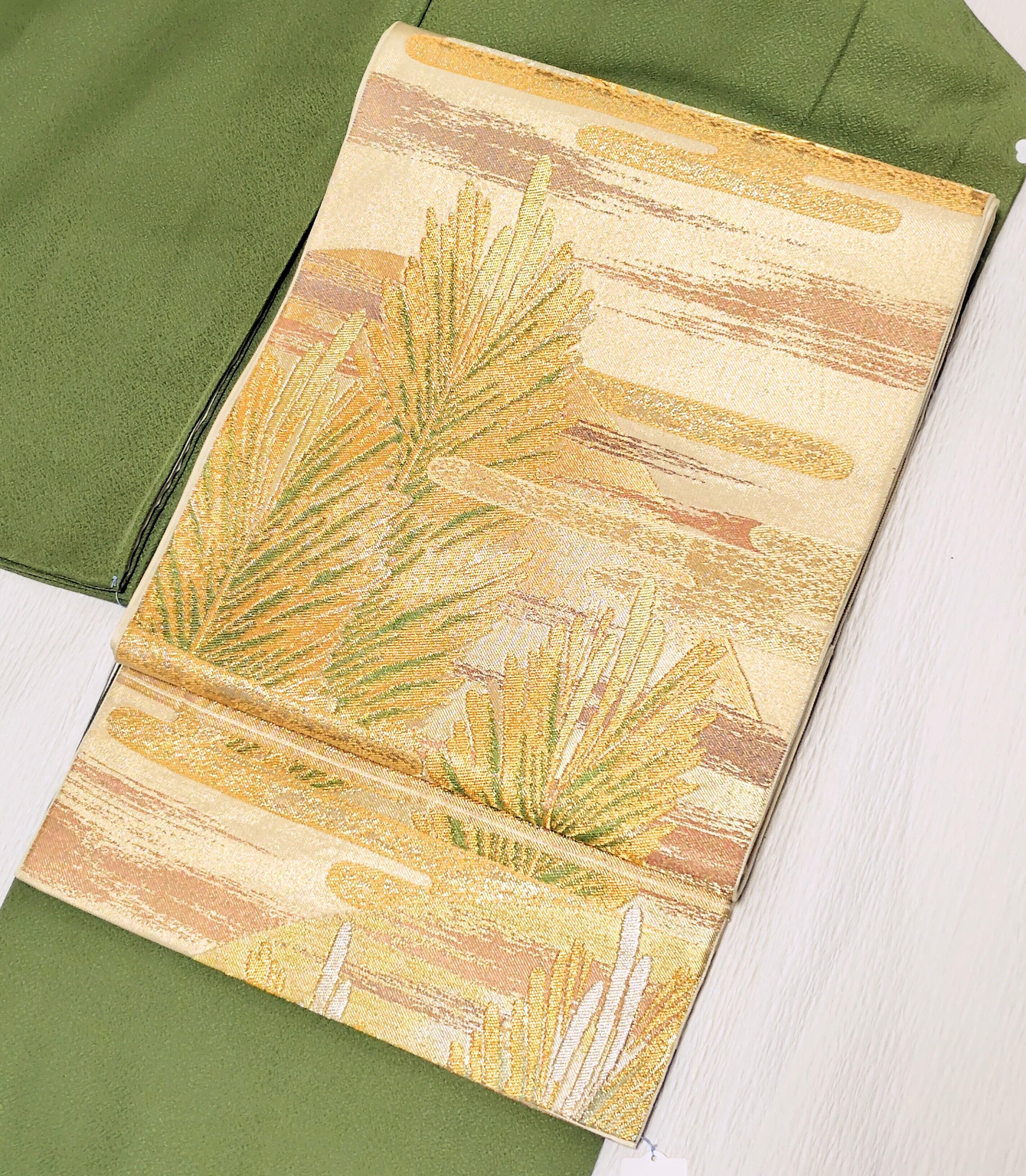 モダンなすくい織のしゃれ袋帯 | リサイクル着物 菅野