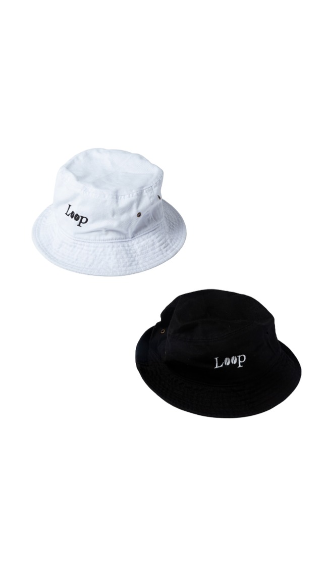 Loop embroidery bucket hat