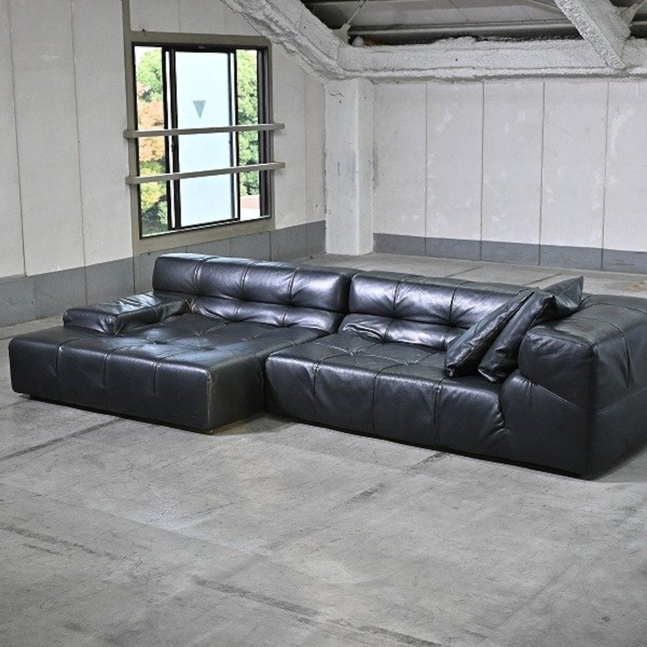 最高級 イタリア製 B&B Italia 482万「Tufty-Time」セパレートソファ 2点セット パトリシア・ウルキオラ 本革 タフティタイム