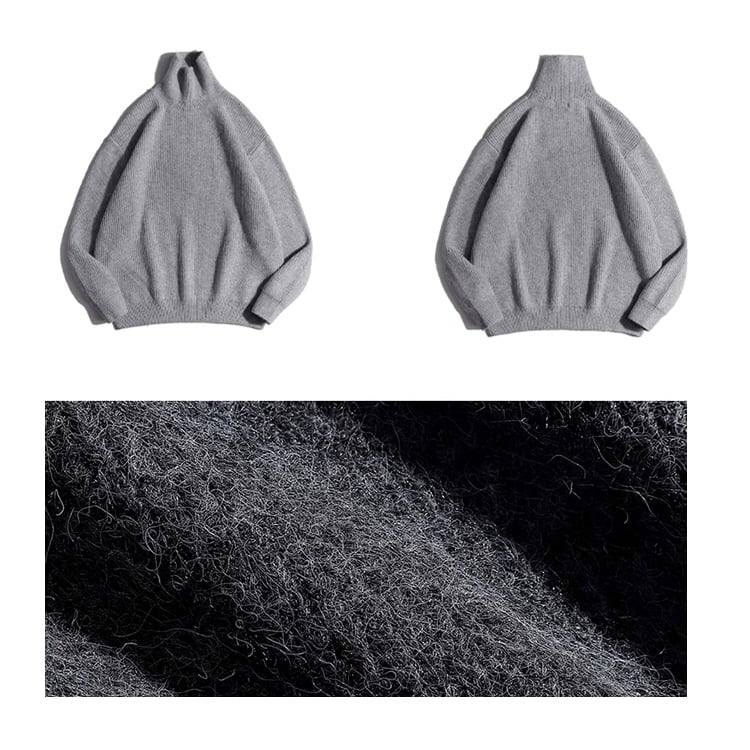 ★ANTI-PILLING TURTLENECK PLAIN SWEATER　　A0881