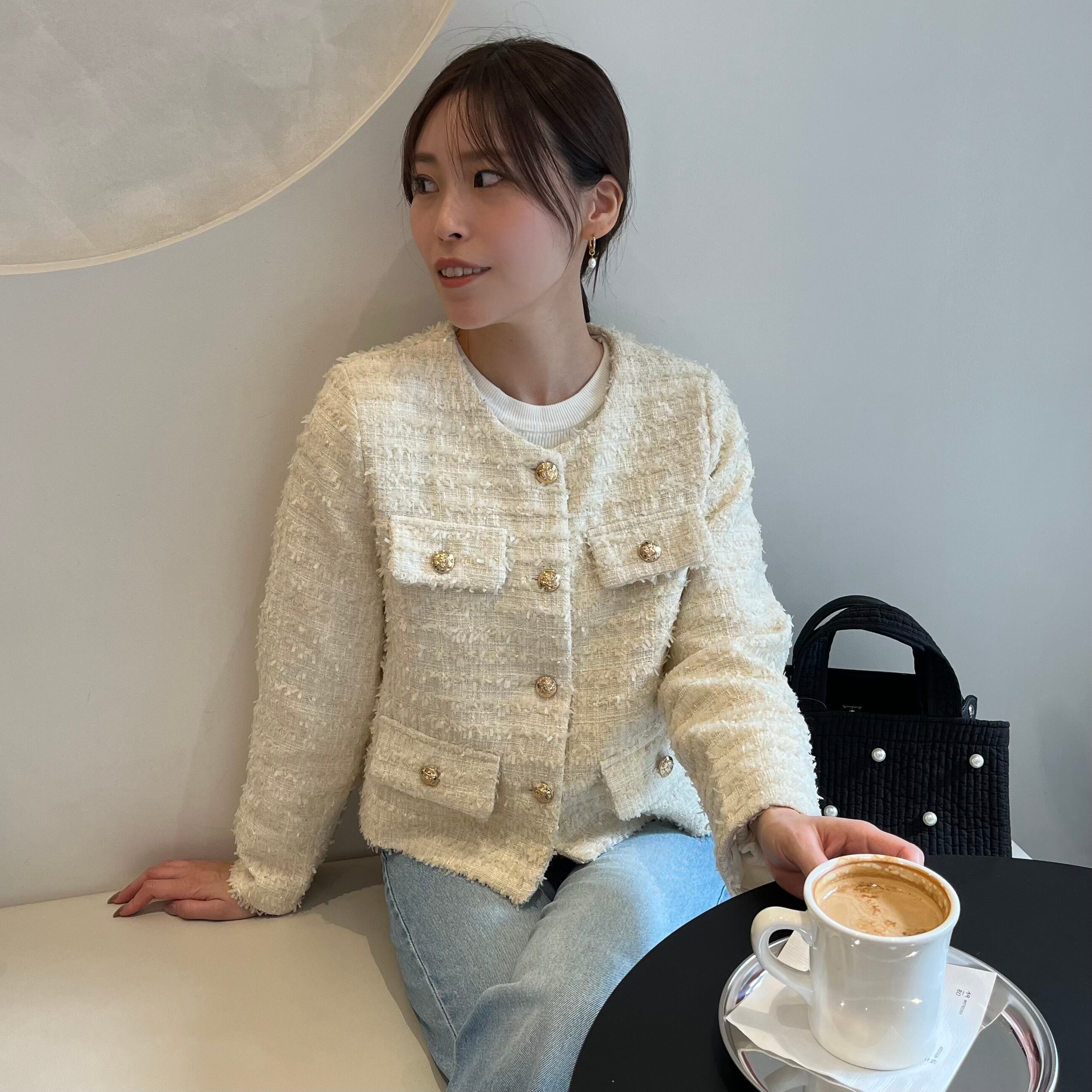 フリンジツイードジャケット［50002］ | conforobe(コンフォローブ)