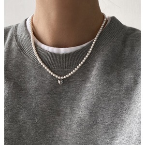 pearl love simple necklace