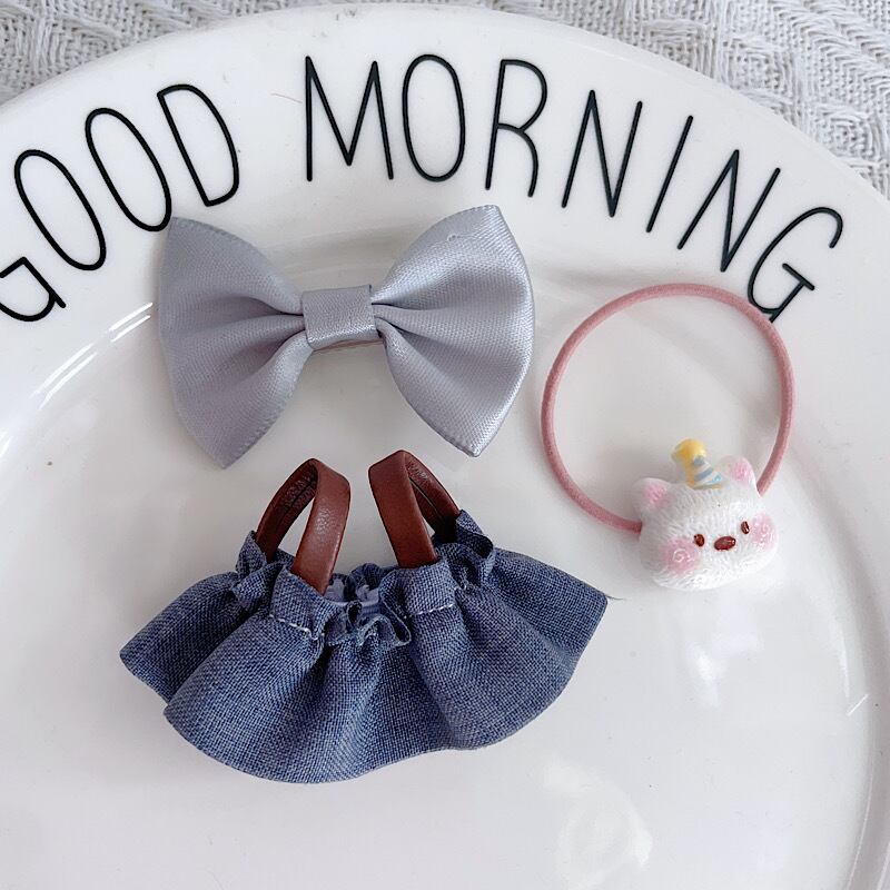 千鳥格子キャミワンピース＋ヘアアクセサリー＋ショルダーバッグ