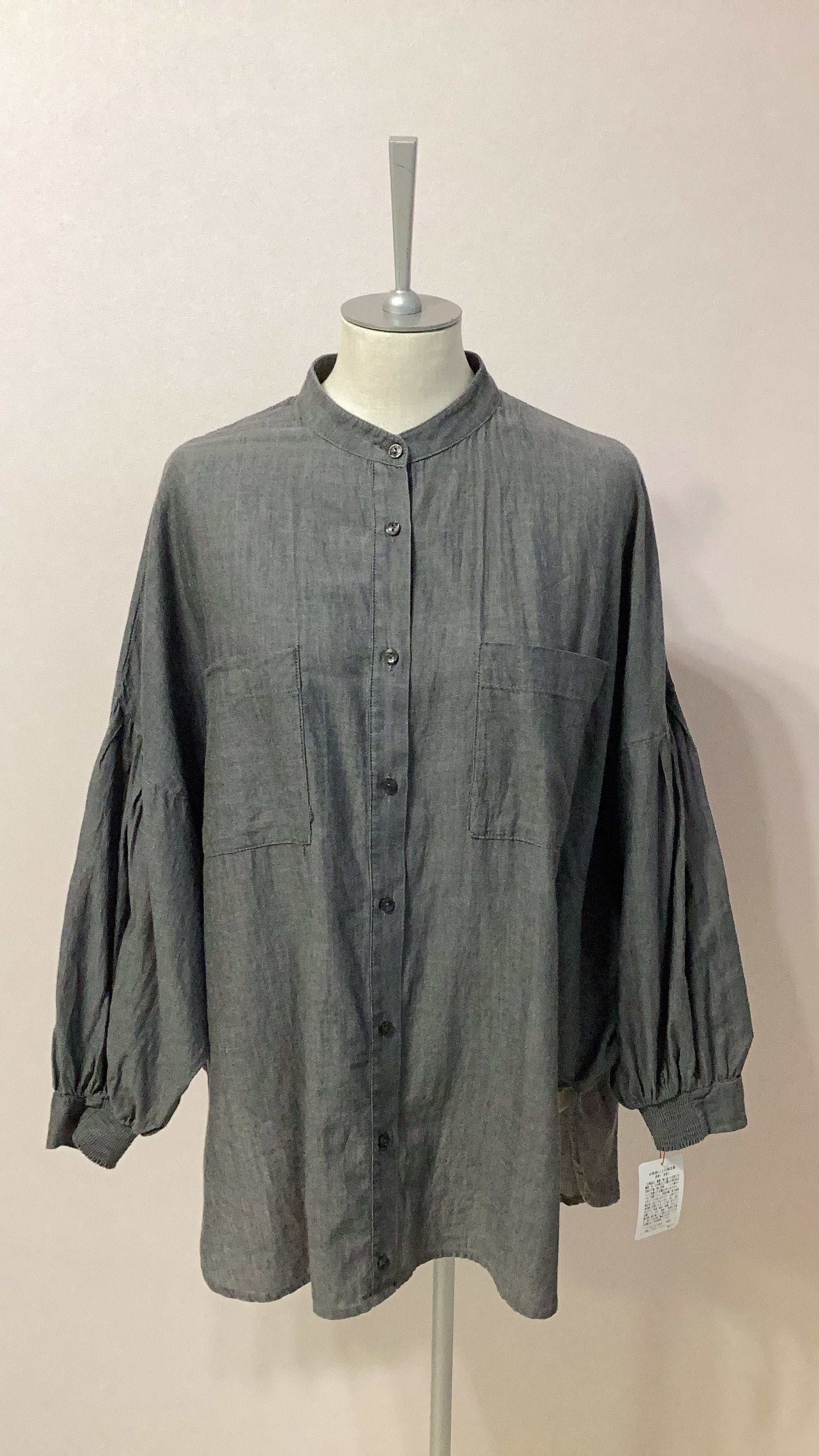 PASSIONE ドルマンスリーブ デニムブラウス No.626913 ブラック 9号 Mサイズ パシオーネ