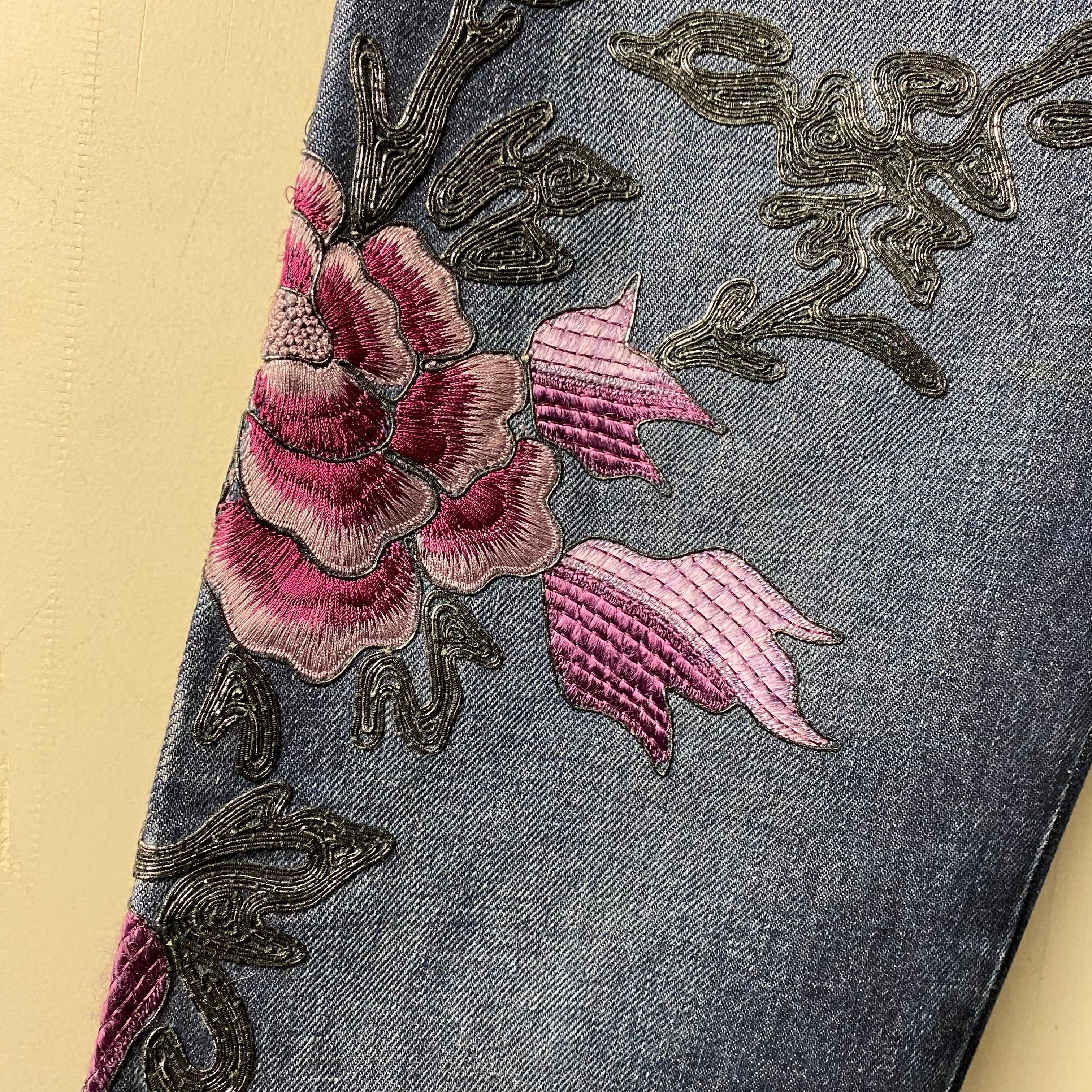 GUCCI by Tom Ford embroidery denim pants | NOIR ONLINE
