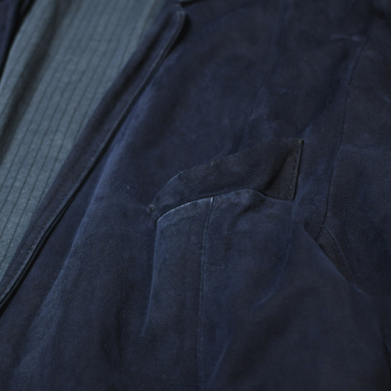 special goat suede leather tailored jacket