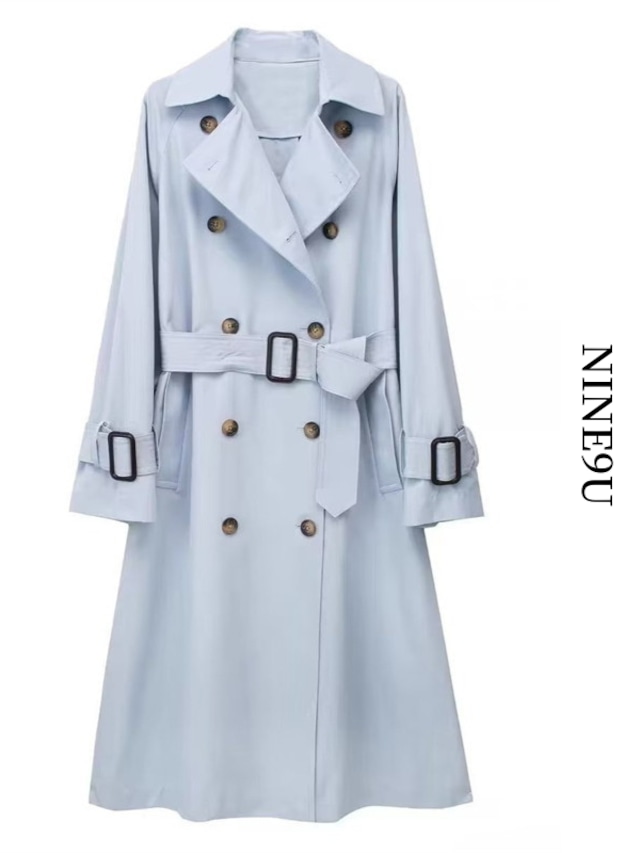 long classy chic trench-coat 4color【NINE7811】