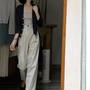 ストレートハイウエストパンツ W00193