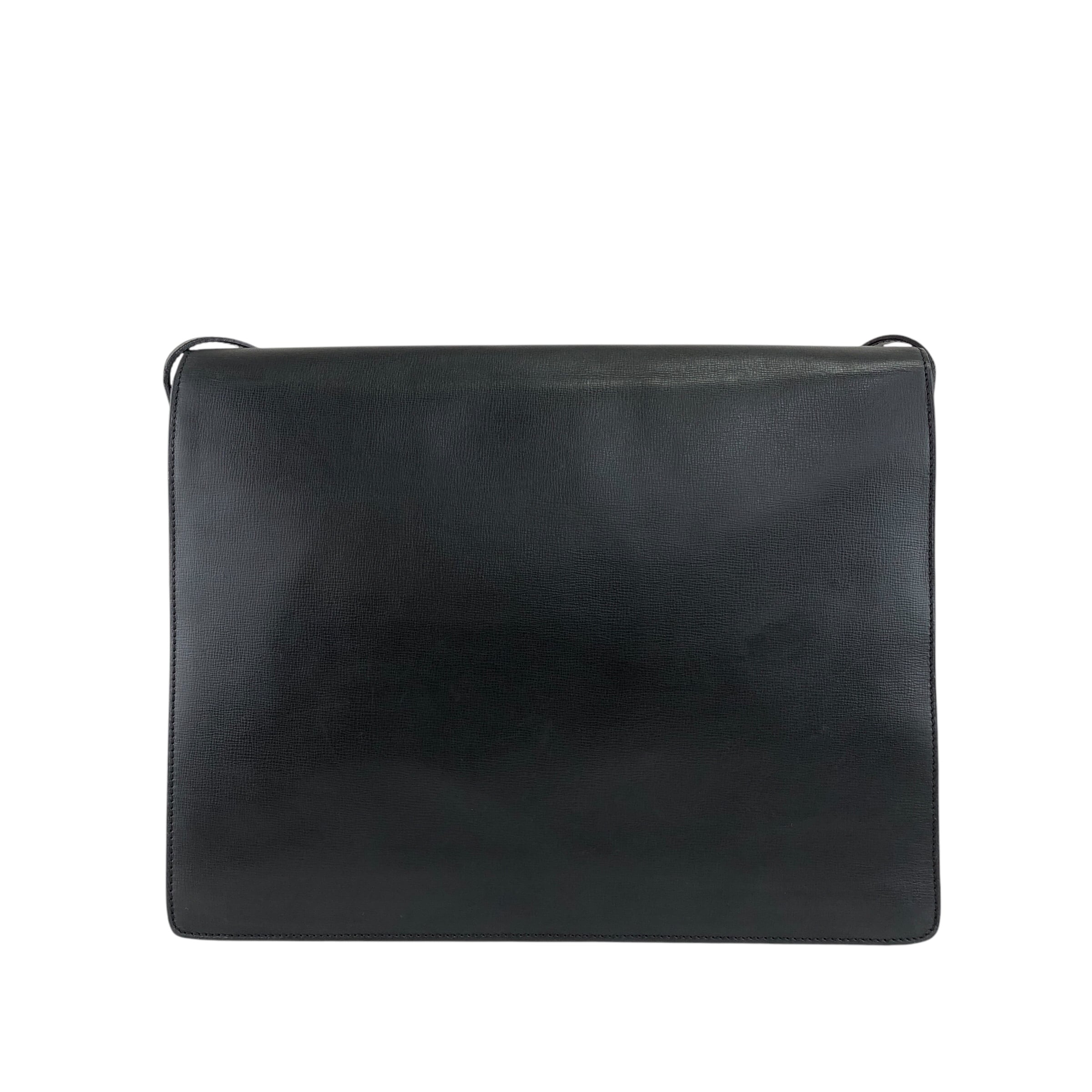 CELINE セリーヌ ショルダーバッグ ブラック ガンチーニ レザー A4