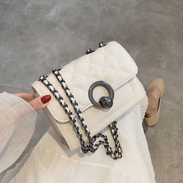 小さなフレグランスバッグ女性バッグ2020新しい波夏のファッション菱形チェーンショルダーメッセンジャーバッグネット赤小さな正方形のバッグ Tiancai_Wing_Bag2098795