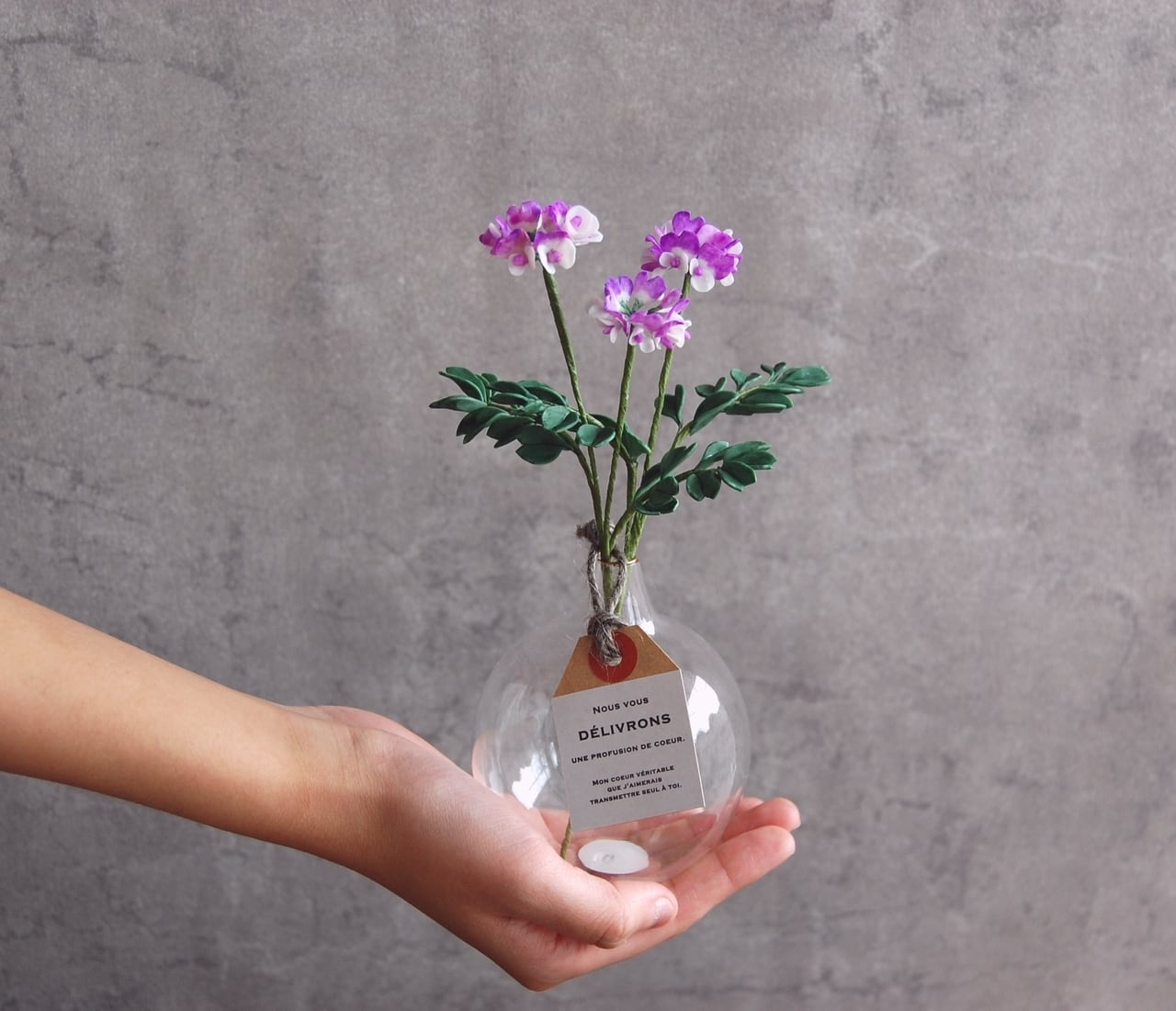 粘土のお花 蓮華 れんげ をお部屋に R653 Oldfantasy 粘土のお花 蓮華 れんげ をお部屋に R653 Oldfantasy