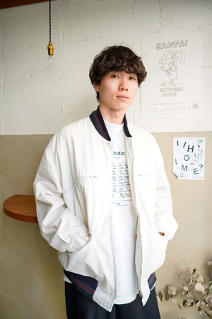 【1980-90s】"Made in Italy" Cotton 100% 4-Pockets Zip-up JKT / 6-342