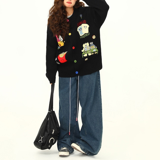 ポップキャラクターグラフィックカーディガン R00738