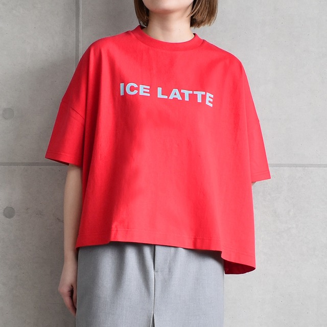 USAコットン ICE LATTE プリントTee｜フレアシルエット