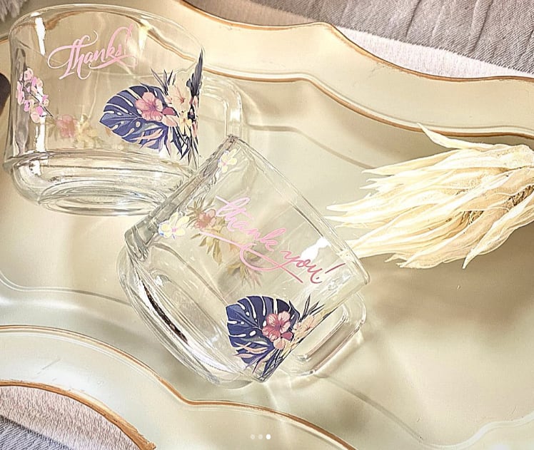 ガラス用】 水彩 トロピカルフラワー TropicalFlowers Aサイズ