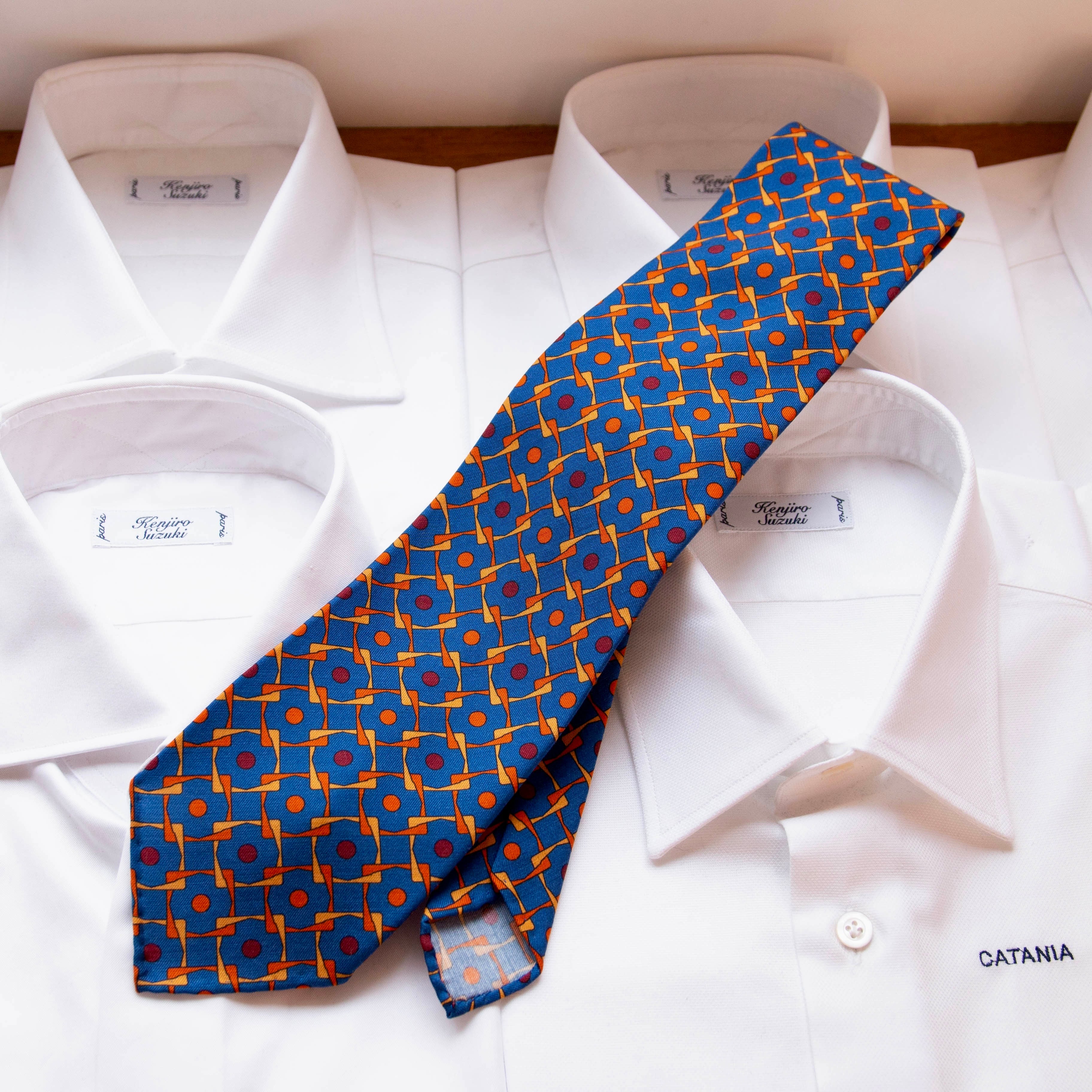 Printed tie Five Folds Bordeaux " Fine classic patterns" 4colors 5070-20 5071-20 5072-20 5073-20