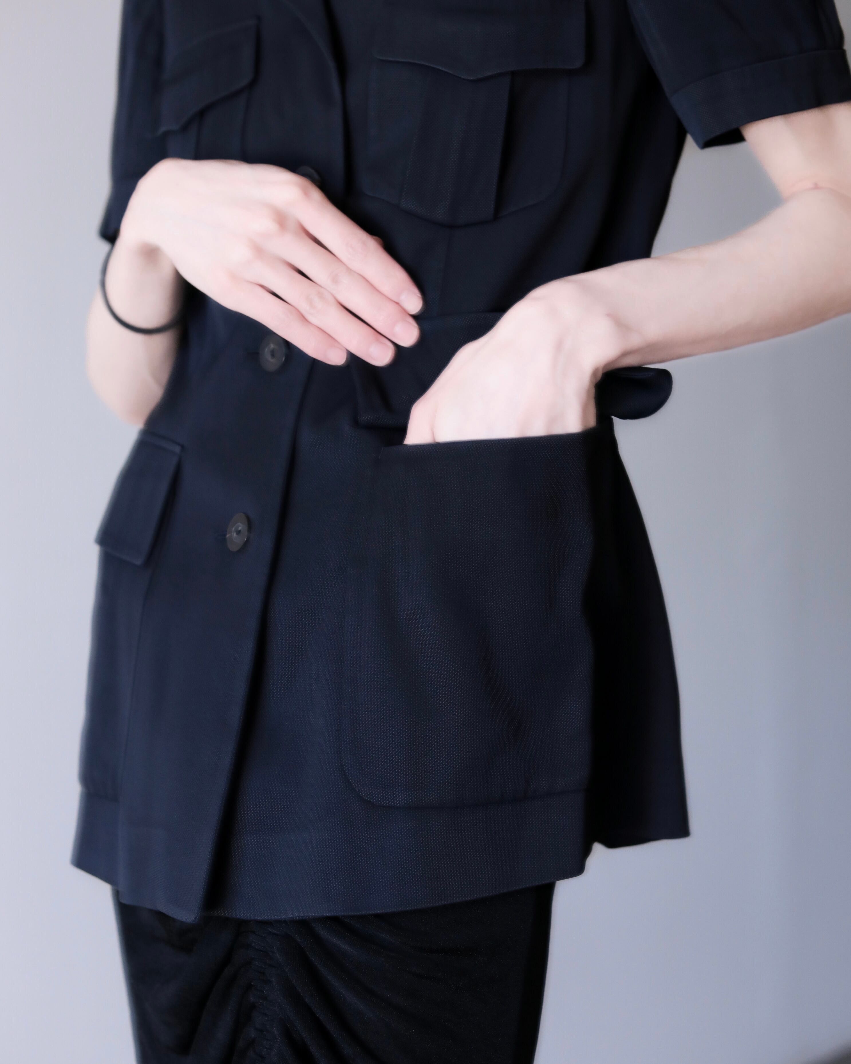 1980s JIL SANDER+ short sleeve safari design jacket Made In Italy