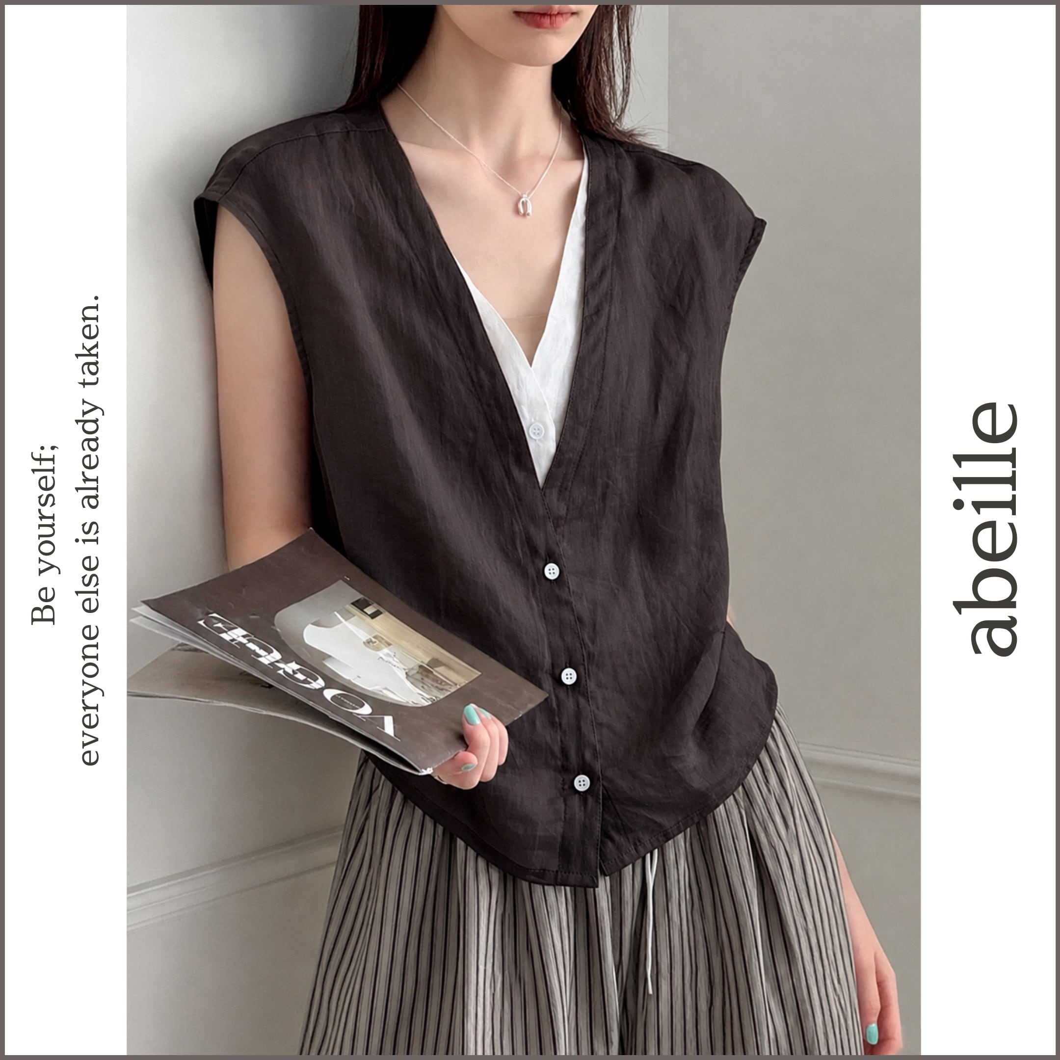 layered design sleeveless top 14482