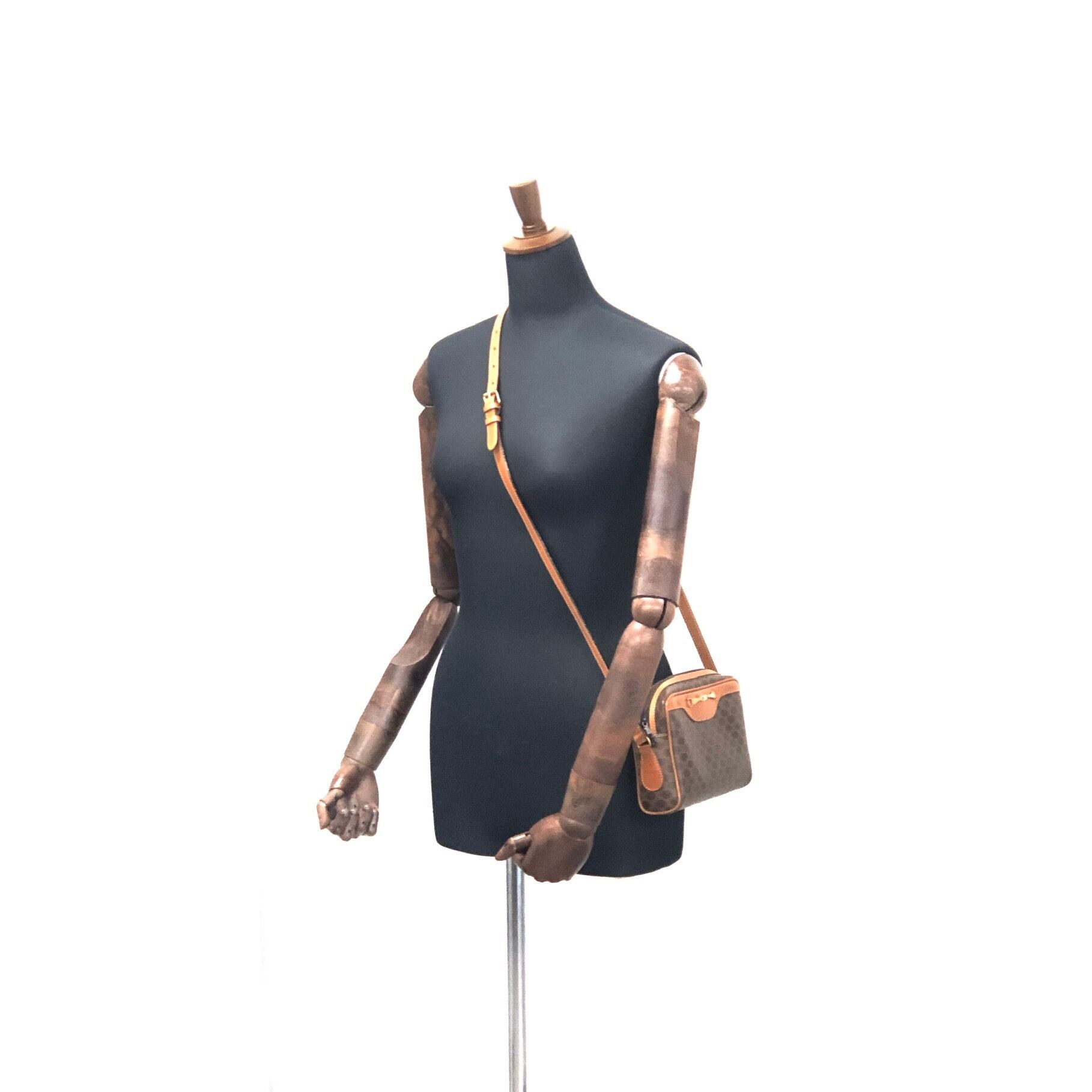 CELINE セリーヌ マカダム ホースビット PVC レザー クロスボディ