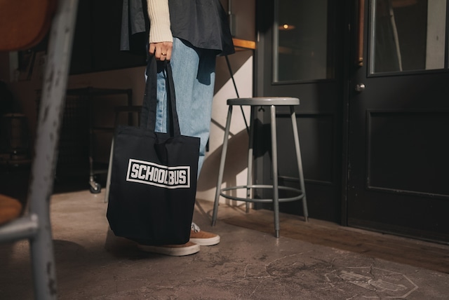 Original tote bag -SCHOOL BUS-【Black】