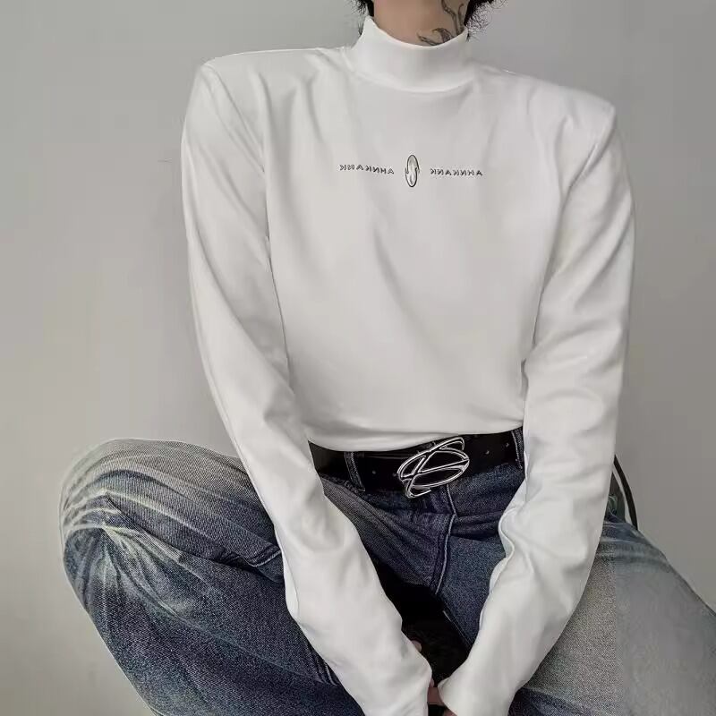 ミニマルロゴモックネックトップス 2color MTO0499