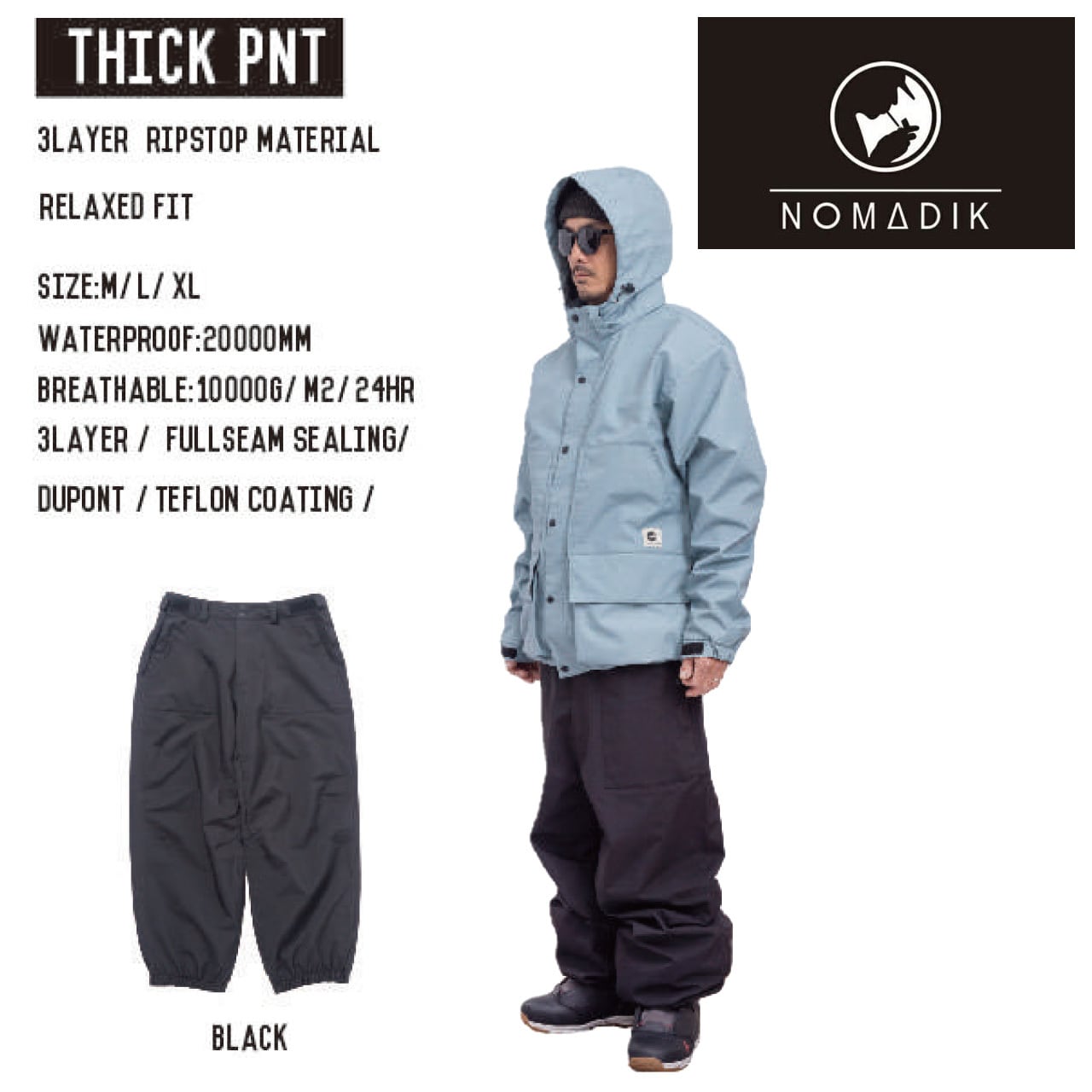 NOMADIK 777 JKT&PNT 上下セット ノマディック 上L 下XL（NOMADIK L 