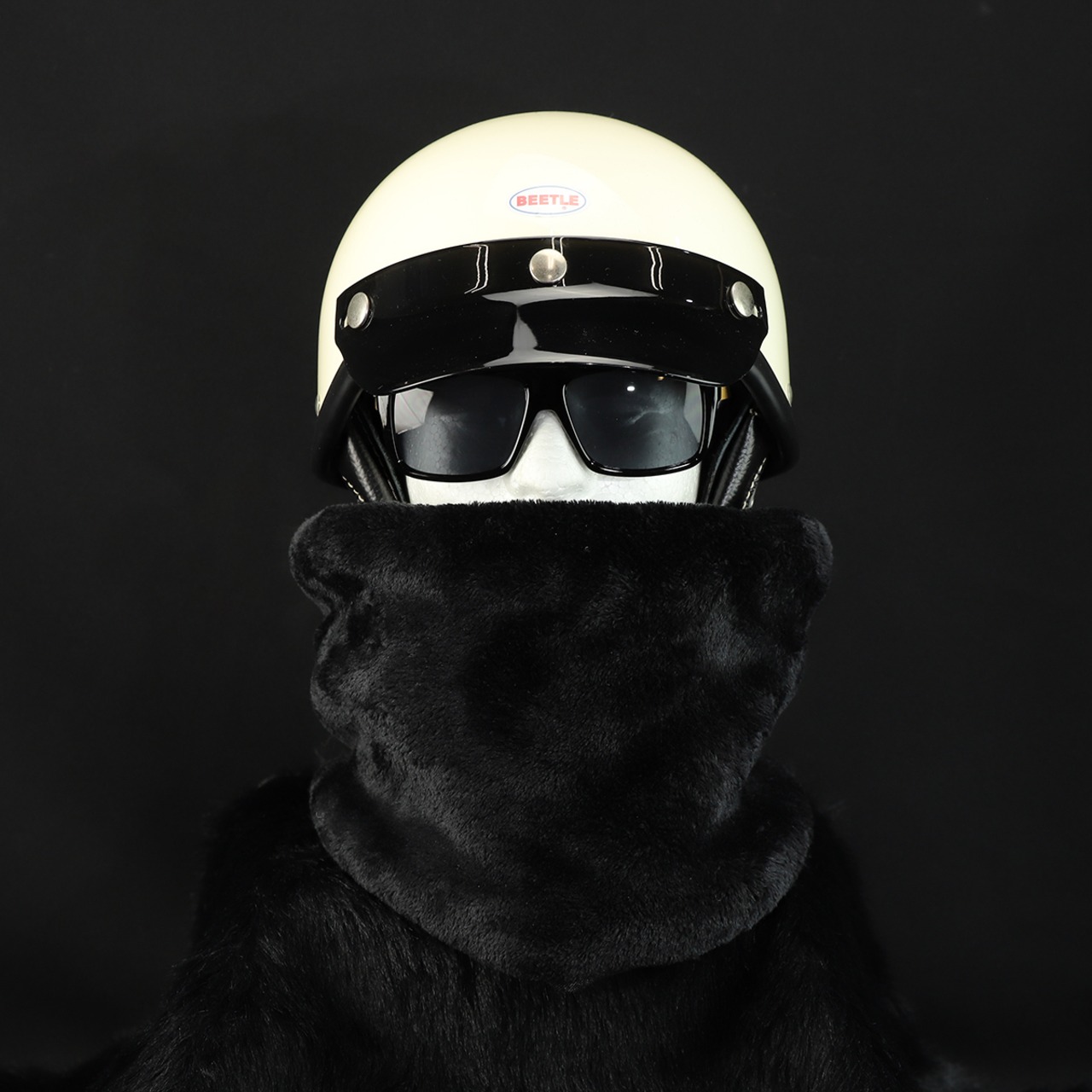 ROBIN NECK WARMER /チェック（BK/GR）&ブラックファー