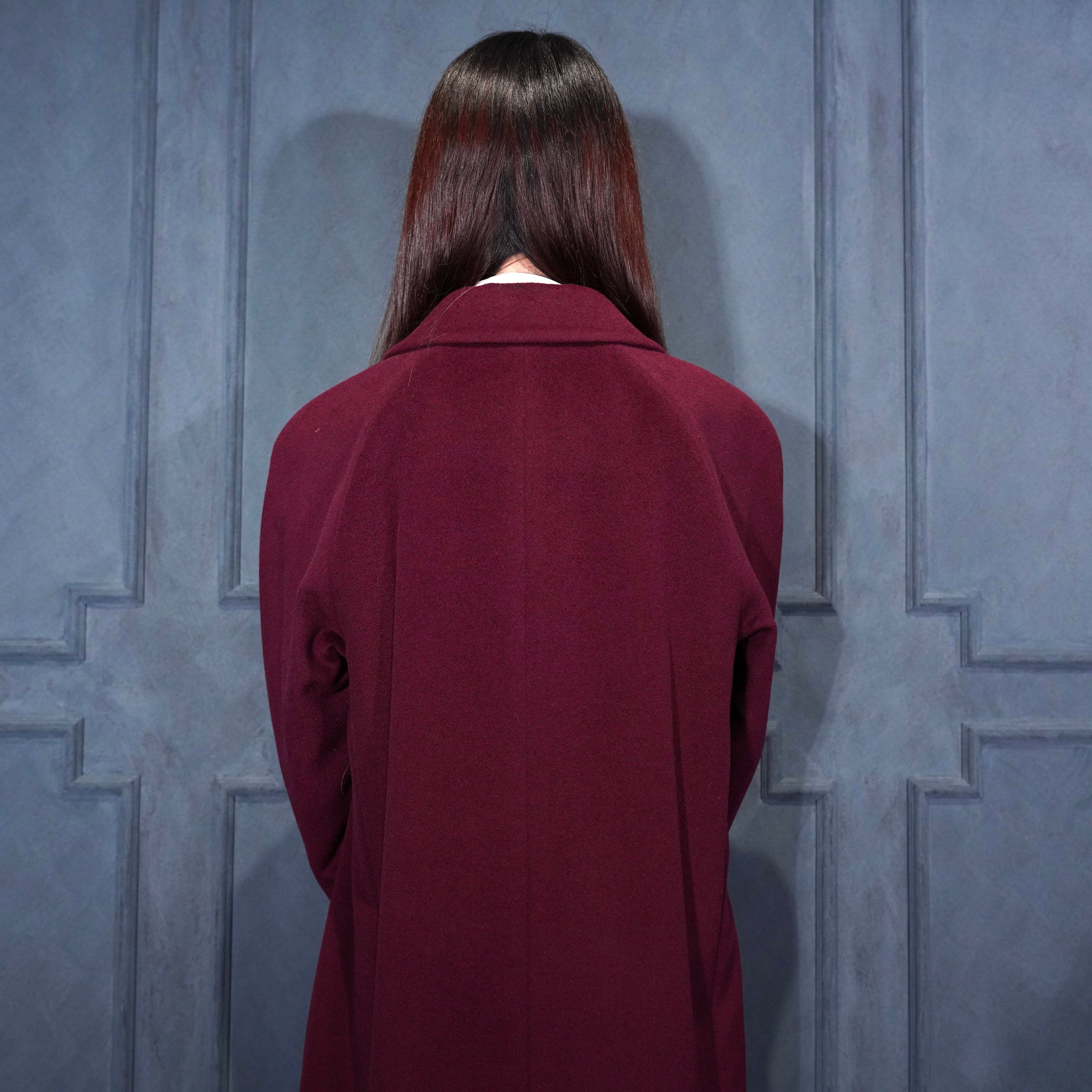 BURBERRY LONDON ANGORA BREND WOOL BALMACAAN COAT/バーバリー