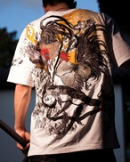 Ukiyo-e Chicken Embroidered T-Shirt 2color【G1019】