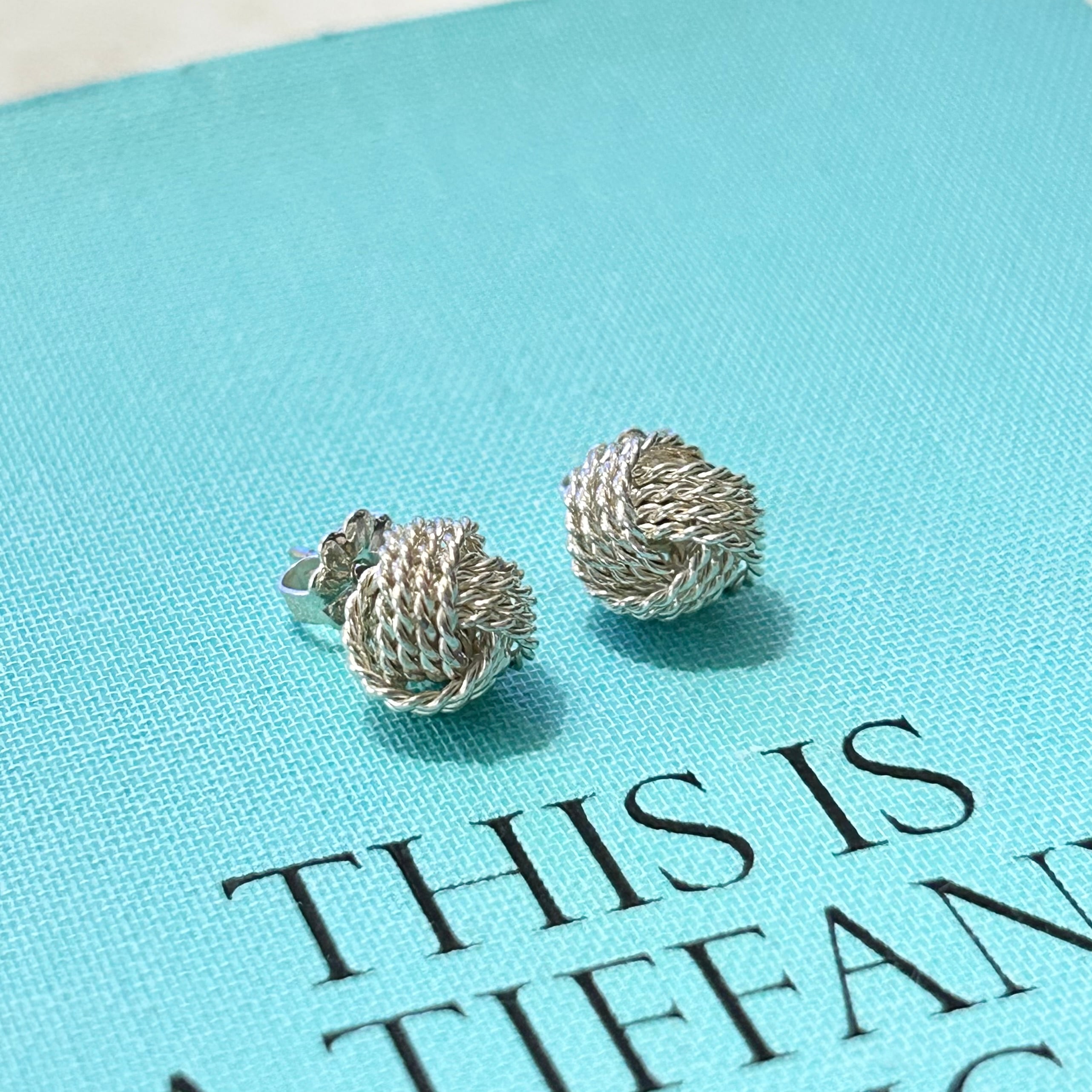 T8067】Tiffany&Co. サマセットメッシュボールピアス/silver925