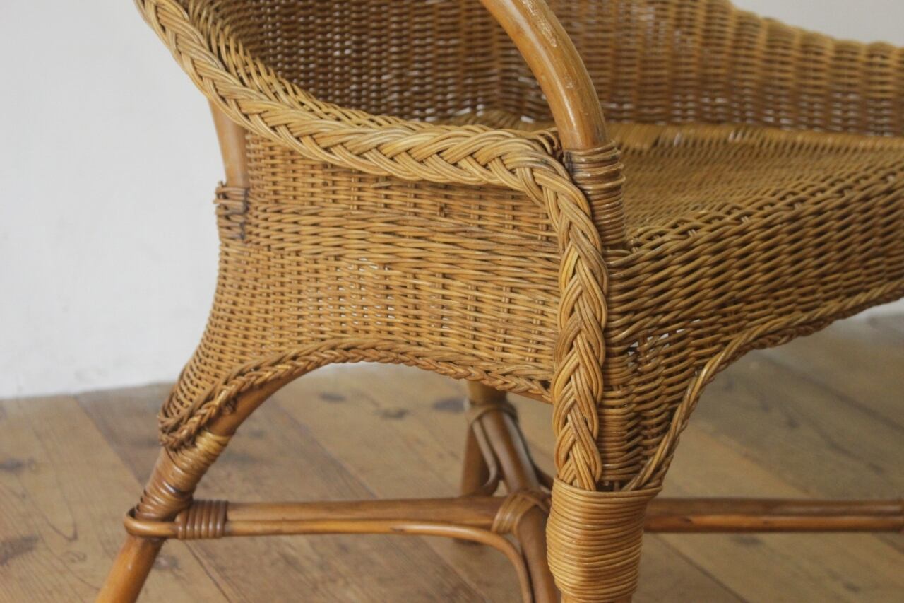 ラタン 籐家具 チェア 椅子 アーム ダイニング リビング