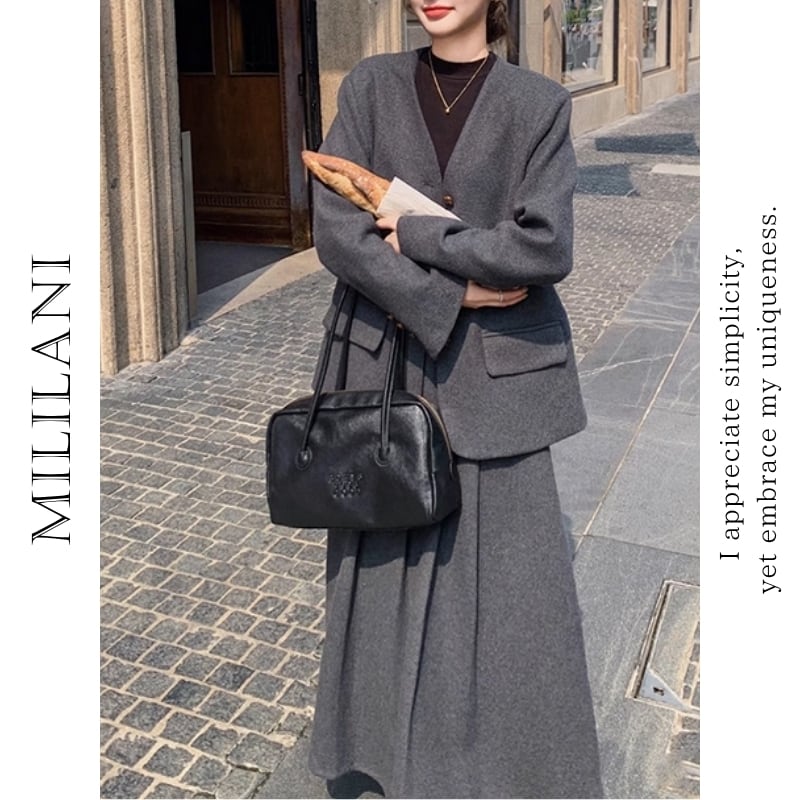 パッチポケット オーバーサイズ スーツ セットアップ 204505