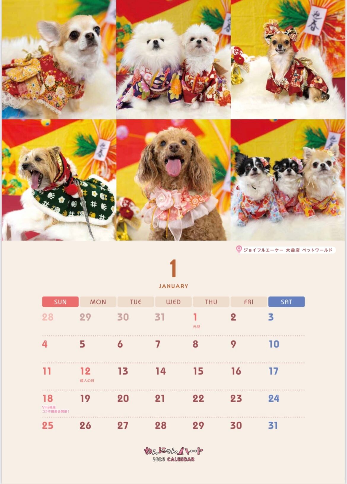 わんにゃんハートカレンダー2026 | わんにゃんハート 道産子わんマルシェ