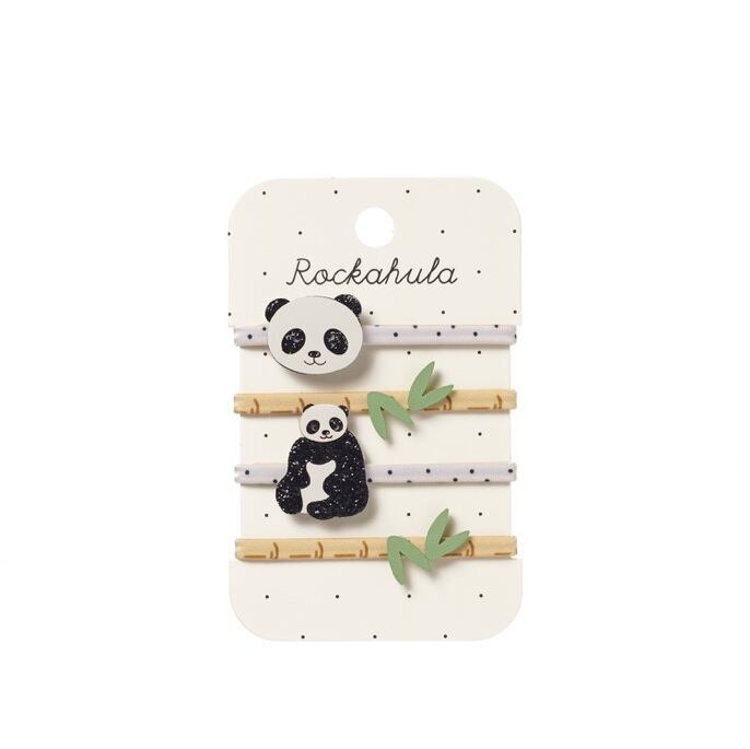H2566W:Polly Panda and Bamboo Ponies-WHITE