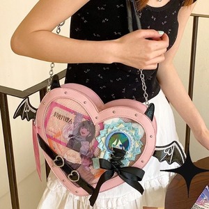 ゆめかわ♡全５カラー　デビルハートショルダーバッグ　bag27　