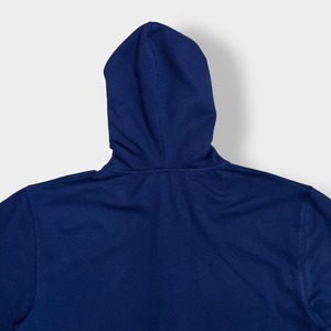 【hoodiebuddie】イヤホン付き カレッジ ノースカロライナ大学 ジップアップパーカー North Carolina アーチロゴ フルジップ フーディー L US古着