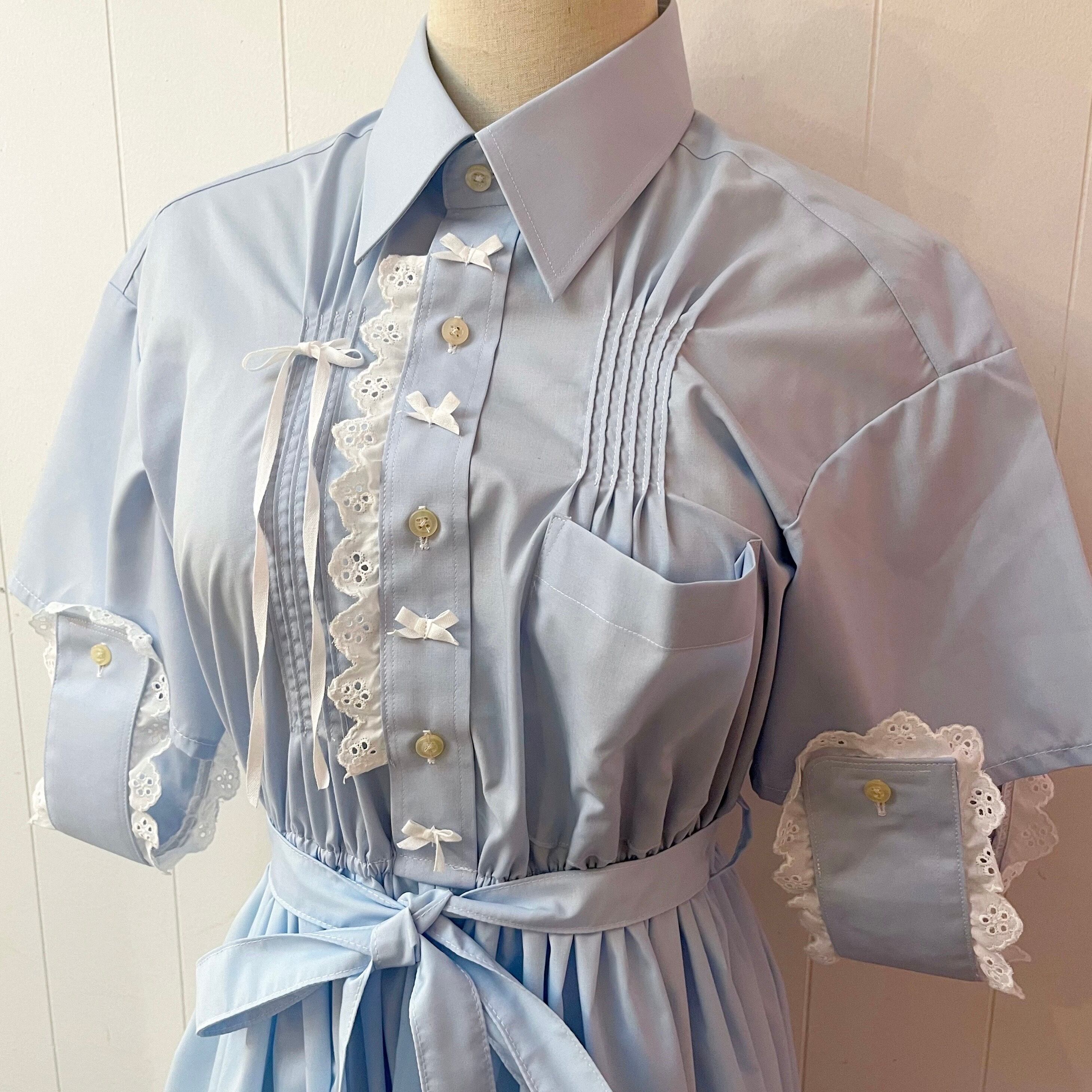 remake : pintuck stripe asymmetry shirt one-piece