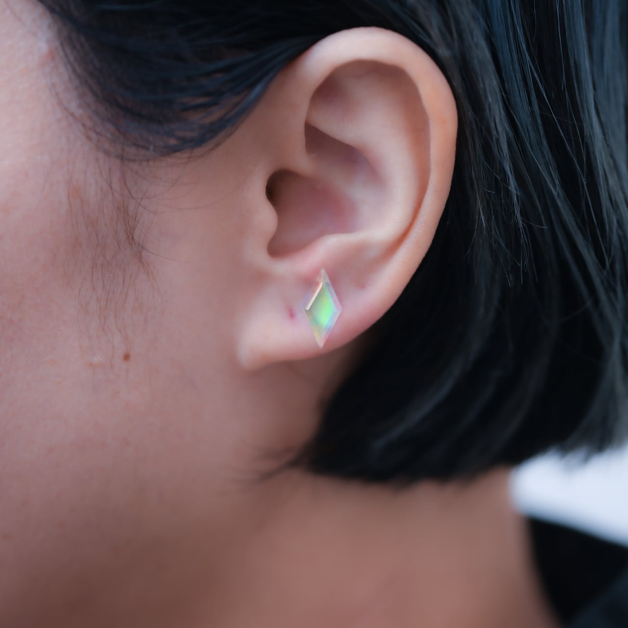 オーロラオパール 天然石 ピアス / イヤリング (選択可能) [No