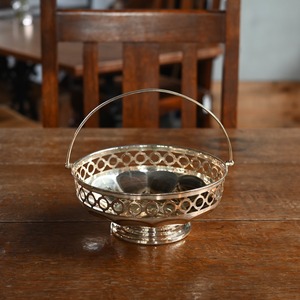 Basket / バスケット〈 プレート・シルバー・トレー・カフェ・店舗什器・アンティーク・ヴィンテージ 〉114012