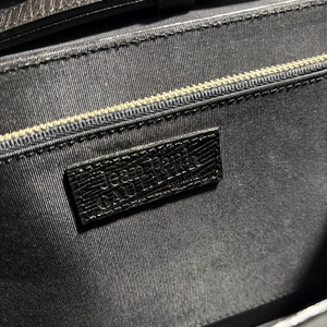 Jean Paul GAULTIER black leather clutch bag